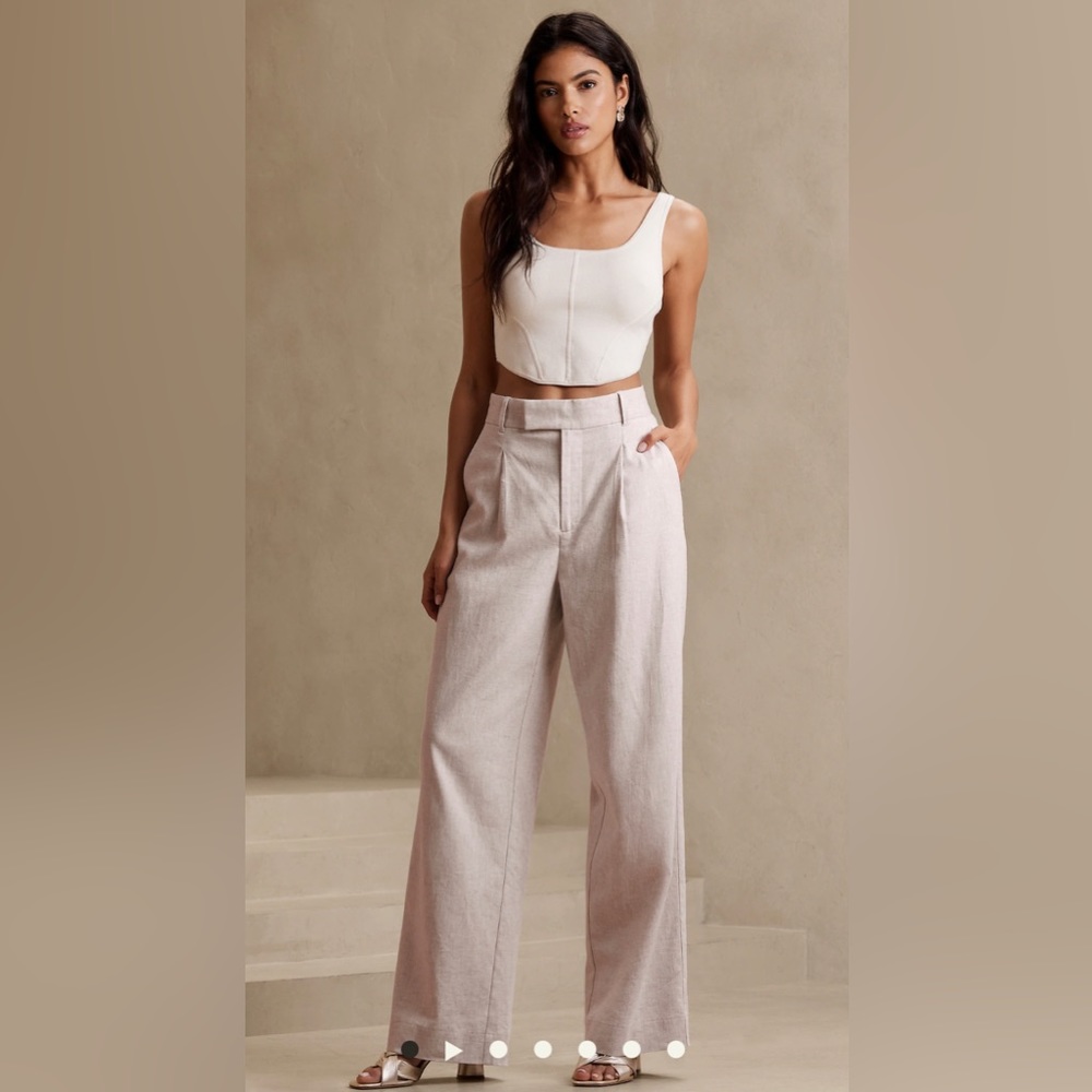 Banana Republic High Rise linen-cotton Pant